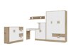 Мебелен комплект Akron F107 (Светъл дъб + Бял)