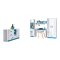 Set Camerette per bambini Akron K107 (Bianco + Turchese)