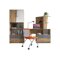 Мебелен комплект Akron M119 (Artisan дъб + Бял + Сив)