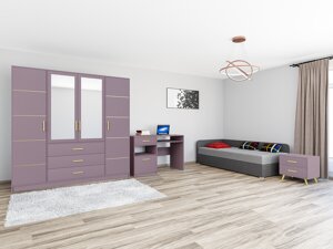 Мебелен комплект Honolulu A112 (Пурпурен + Lux 06 + Lux 05)