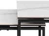 Sānu galdu komplekts Oakland 522 (Balts marmors + Melns)