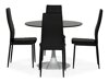 Маса и столове за трапезария Scandinavian Choice 760 (Черен + Бял)