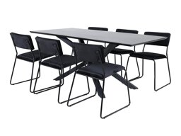 Маса и столове за трапезария Dallas 2695 (Черен)