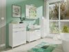 Mueble de baño colocado Sacramento V103 (Blanco + Blanco brillante)