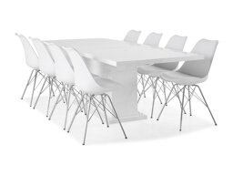 Маса и столове за трапезария Scandinavian Choice 588 (Бял)