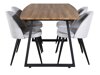 Маса и столове за трапезария Dallas 335 (Светло сив + Черен)