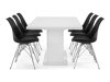 Маса и столове за трапезария Scandinavian Choice 625 (Черен + Сребро)