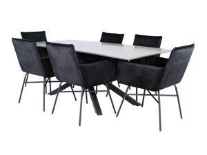 Маса и столове за трапезария Dallas 2701 (Черен)