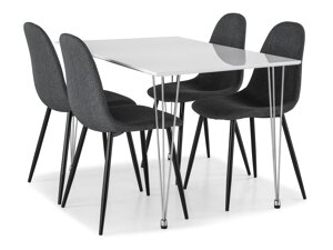 Маса и столове за трапезария Scandinavian Choice 651 (Сив + Черен)