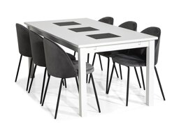 Маса и столове за трапезария Scandinavian Choice 699 (Сив + Черен)