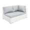 Sofá para o exterior Comfort Garden 1375 (Branco + Cinzento)