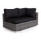 Καναπές εξωτερικού χώρου Comfort Garden 1375 (Γκρι + Μαύρο)
