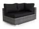 Kerti kanapé Comfort Garden 1375 (Szürke + Fekete)