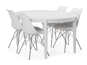 Маса и столове за трапезария Provo 102 (Бял)