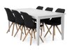 Маса и столове за трапезария Scandinavian Choice 658 (Тъмно сив + Кафяв)
