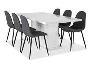 Маса и столове за трапезария Scandinavian Choice 624 (Сив + Черен)