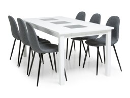Маса и столове за трапезария Scandinavian Choice 595 (Сив + Черен)