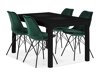 Маса и столове за трапезария Parkland 231 (Черен + Зелен)