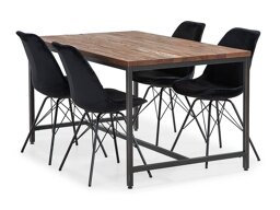 Маса и столове за трапезария Provo 181 (Черен)