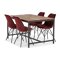 Conjunto de comedor Provo 181 (Burdeos)