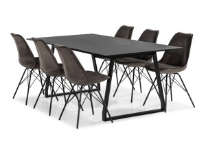 Маса и столове за трапезария Concept 55 190 (Сив)