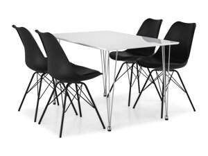 Маса и столове за трапезария Scandinavian Choice 612 (Черен)