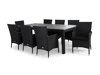Conjunto de mesa y sillas Comfort Garden 1301 (Negro + Gris)
