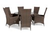 Asztal és szék garnitúra Comfort Garden 1385 (Barna)