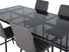 Маса и столове за трапезария Dallas 2642 (Сив + Черен)