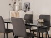 Маса и столове за трапезария Dallas 2642 (Сив + Черен)