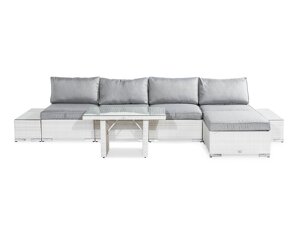 Conjunto de mobiliário para o exterior Comfort Garden 1421 (Branco + Cinzento)