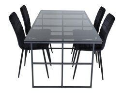 Маса и столове за трапезария Dallas 2642 (Черен)