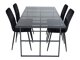 Маса и столове за трапезария Dallas 2642 (Черен)