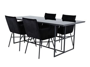 Маса и столове за трапезария Dallas 2650 (Черен)
