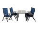 Asztal és szék garnitúra Comfort Garden 1533 (Kék)