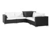Градински диван Comfort Garden 1550 (Черен + Бял)