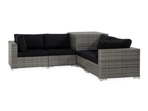 Уличный диван Comfort Garden 1550 (Чёрный + Серый)