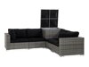 Καναπές εξωτερικού χώρου Comfort Garden 1550 (Μαύρο + Γκρι)