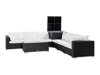 Conjunto de muebles de exterior Comfort Garden 1553 (Negro + Blanco)
