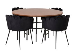 Маса и столове за трапезария Dallas 310 (Черен)