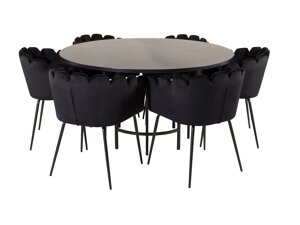 Маса и столове за трапезария Dallas 312 (Черен)