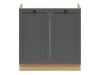 Cabinet cu uși pentru chiuvetă Grey 113