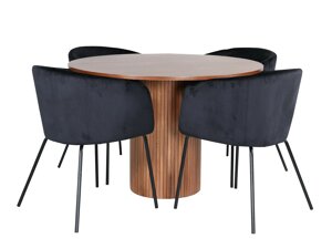 Маса и столове за трапезария Dallas 3054 (Черен)