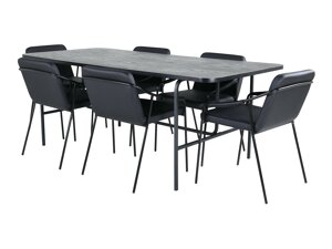 Маса и столове за трапезария Dallas 2797 (Черен)