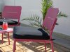Dārza krēsls Dallas 825 (Tumši rozā + Melns)
