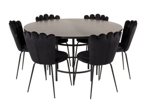 Маса и столове за трапезария Dallas 317 (Черен)