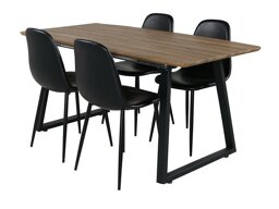Маса и столове за трапезария Dallas 330 (Черен)