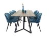 Маса и столове за трапезария Dallas 340 (Тъмно синьо + Черен)