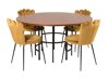Маса и столове за трапезария Dallas 314 (Жълт + Черен)