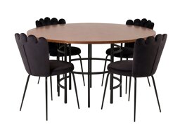 Маса и столове за трапезария Dallas 314 (Черен)